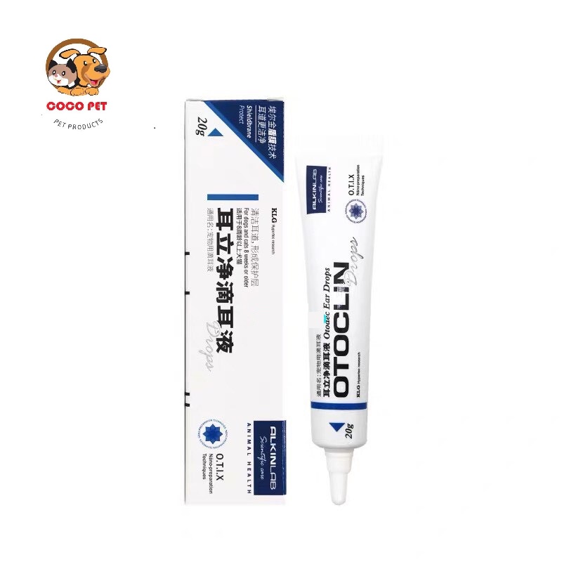 Alkin Otoklen - Nhỏ Rận Tai, Chữa Viêm Tai, Ve Rận Cho Chó Mèo Thú Cưng Tuýp 20gr
