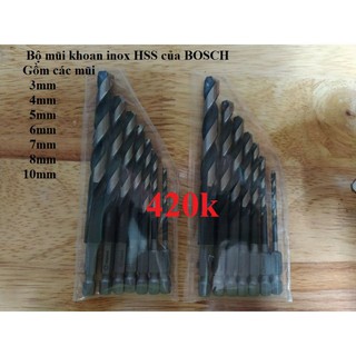 Mũi khoan Bosch đuôi lục giác HSS hàng  Đức, mũi khoan lục giác