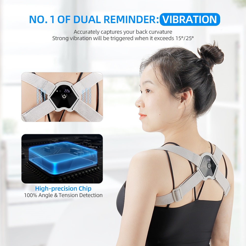 Thiết bị điều chỉnh tư thế ngồi FOREVERLILY có màn hình lcd tiện dụng kèm phụ kiện