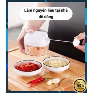 Cối xay tỏi ớt đa năng kéo tay thế hệ mới, Dụng cụ xay tỏi ớt cầm tay đa năng, máy tỏi ớt kéo tay