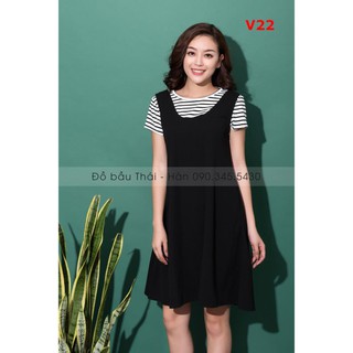 [BIGSALE]Set Yếm bầu thiết kế (áo + yếm) - V22 [FREE SHIP]