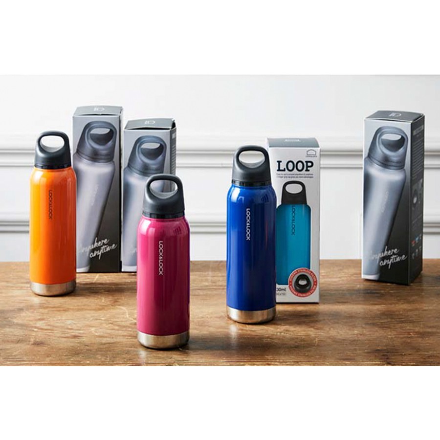 Bình Giữ Nhiệt Bằng Thép Không Gỉ Lock&amp;Lock Loop Tumbler LHC4154 (620ml) - BH 6 tháng - Hàng Chính Hãng