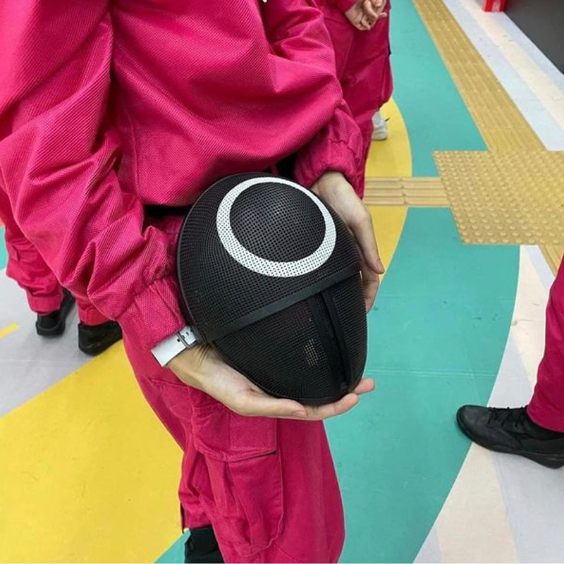 ✅CÓ SẴN✅Mặt nạ hoá trang cosplay nhân vật lính hình tròn tam giác hình vuông phim Squid Game trò chơi con mực Halloween