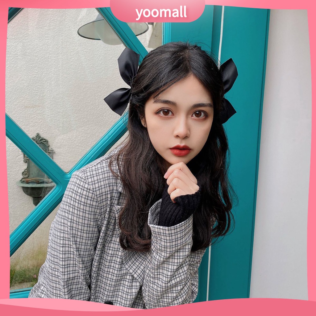 Yomall♡ 1 Cặp Kẹp Tóc Hình Nơ Màu Sắc Xinh Xắn Cho Nữ