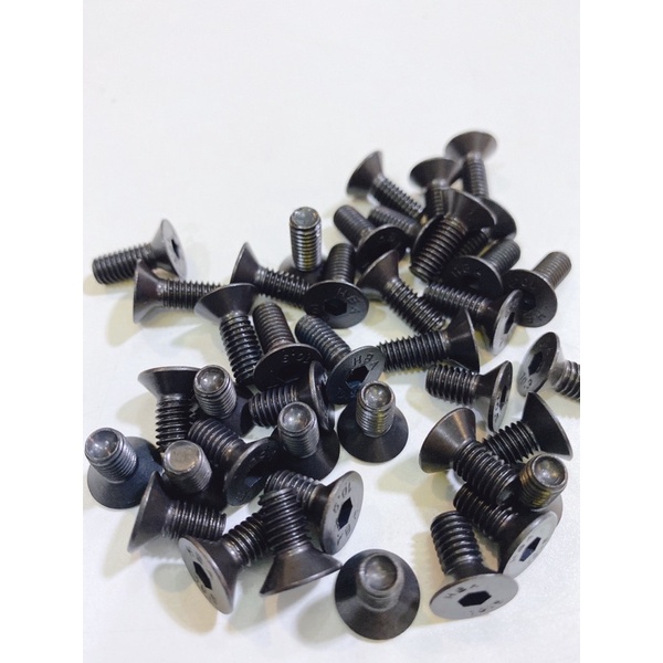 Ốc bulong 6li 6li10 6li12 đầu lục giác âm, ốc lòng dĩa KTM màu đen