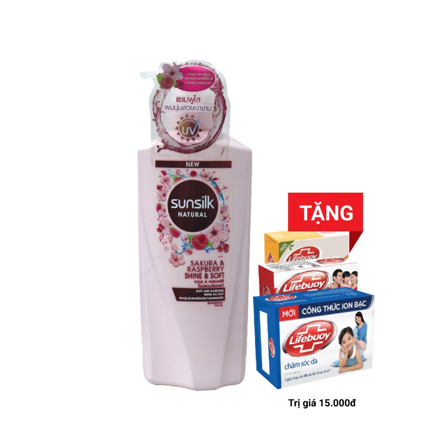 Dầu gội Sunsilk Thái Lan Natural Sakura & Raspberry 450ml Thái Lan