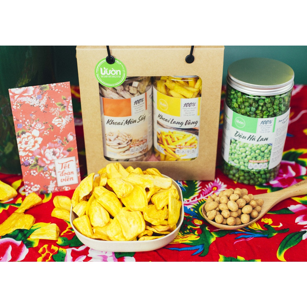 SET QUÀ TẾT NHƯ Ý - COMBO 2 HŨ QUÀ TẶNG HẠT DINH DƯỠNG, HẠT MIX, TRÁI CÂY SẤY, BÁNH KẸO TẾT, ĐỒ ĂN VẶT VƯỜN ORGANIC | BigBuy360 - bigbuy360.vn