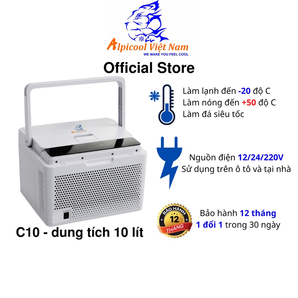 Official Store - Tủ lạnh mini ô tô Alpicool Việt Nam 36 lít 2 ngăn chính hãng, cắm trại, dã ngoại,du lịch, bảo quản
