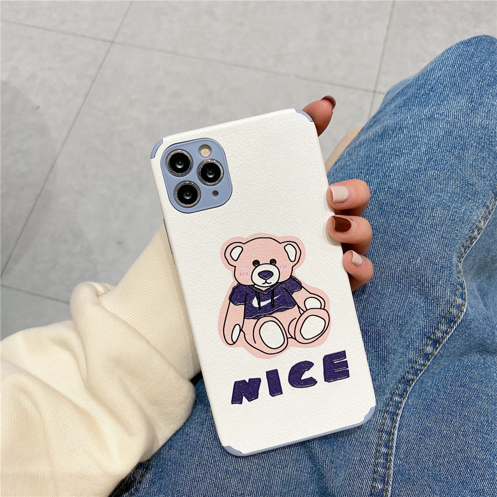 Nice Bear Ốp lưng iPhone 12 Pro Max Case Full Lens Cover X XR Xs Max Sqaure