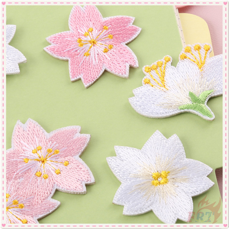 1 Miếng Vá Quần Áo Thêu Hình Hoa Anh Đào