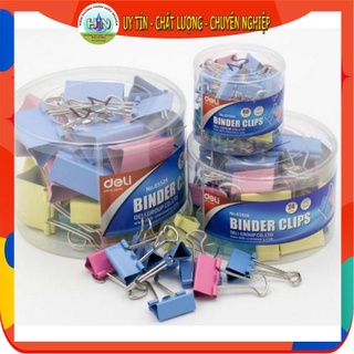 Kẹp bướm Deli - 15mm, 19mm nhiều màu