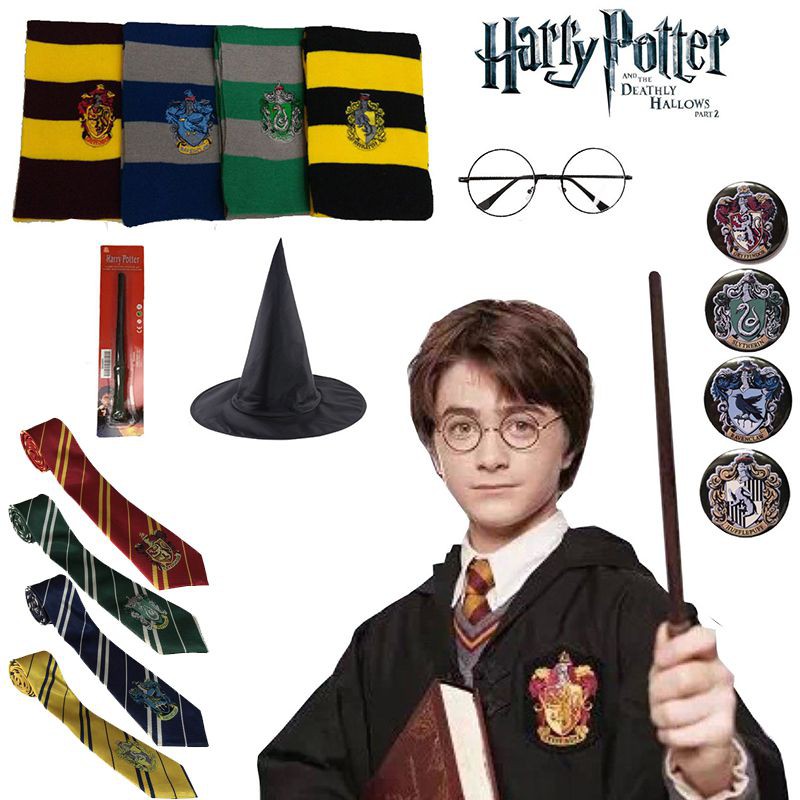 Phụ kiện cosplay Harry Potter cho bữa tiệc Halloween có bán lẻ tùy chọn