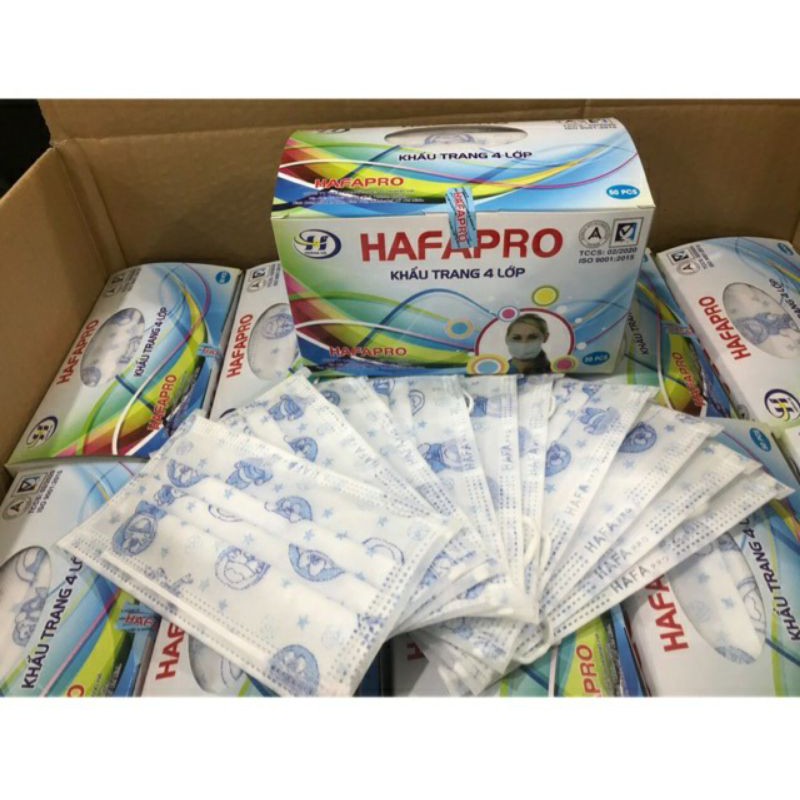 Khẩu trang y tế 4 lớp doraemon Hafapro ( 1 hộp / 50 cái )