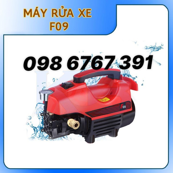 Máy xịt rửa xe,sân vườn cao áp OSAKI F09, Chính Hãng-Tặng kèm bình phun bọt tuyết mini tiện dụng