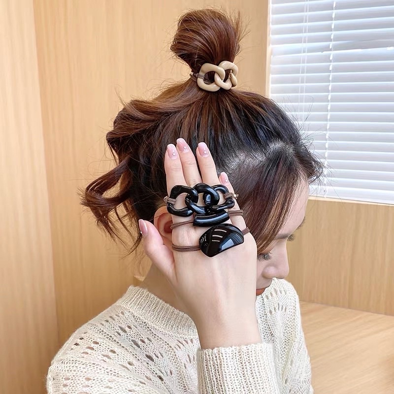 Cột tóc nhựa màu vintage