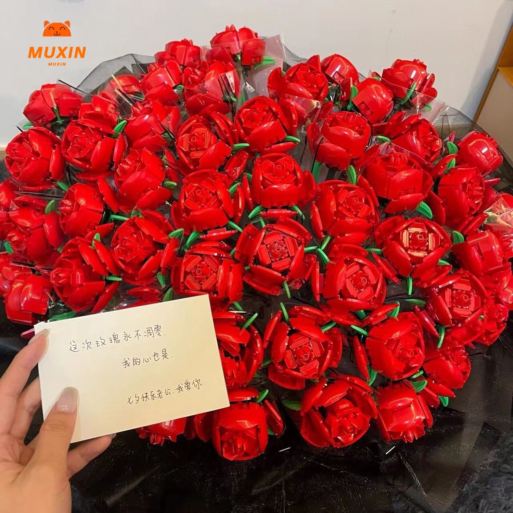 Đồ Chơi Xếp Hình Hoa Hồng Đỏ Độc Đáo