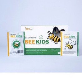Rơ lưỡi Bee Kids vệ sinh răng miệng cho bé - Gạc rơ lưỡi hộp 36 gói