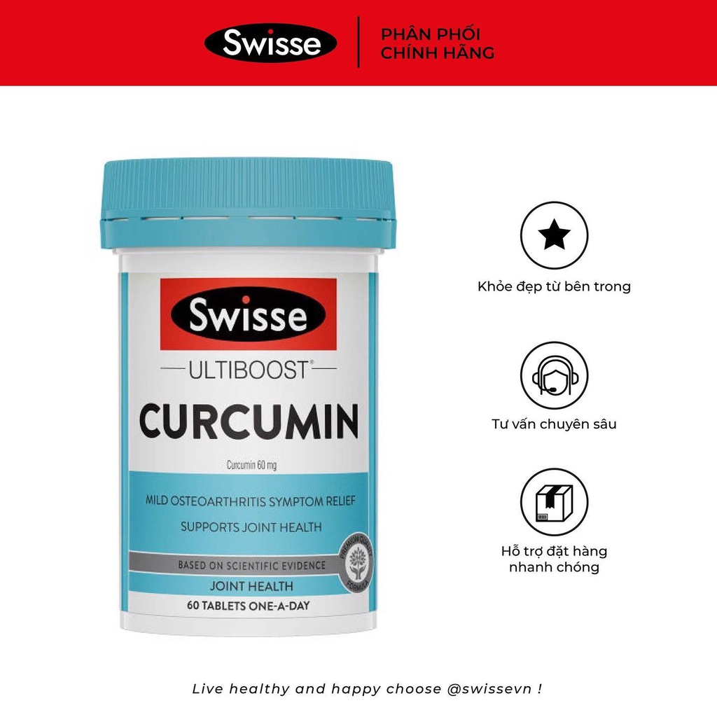 Viên uống tinh bột nghệ Swisse Curcumin Turmeric 60 viên