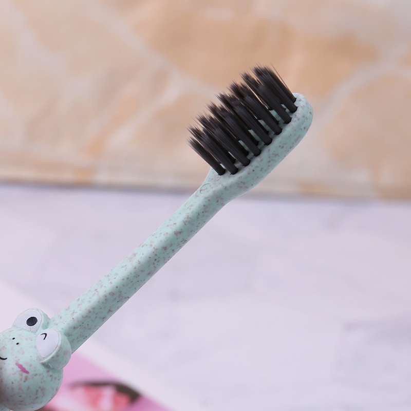 Bàn Chải Đánh Răng Sợi Lúa Mì Tự Nhiên Kiểu Hoạt Hình Đáng Yêu Cho Bé Sơ Sinh