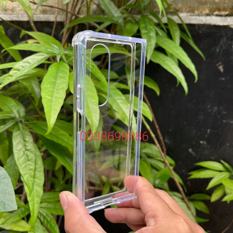 Ốp lưng trong cứng viền dẻo Samsung Galaxy Z FOLD 5 / Z Fold 4 / Z Fold 3 5G bo 4 cạnh chống sốc trong suốt