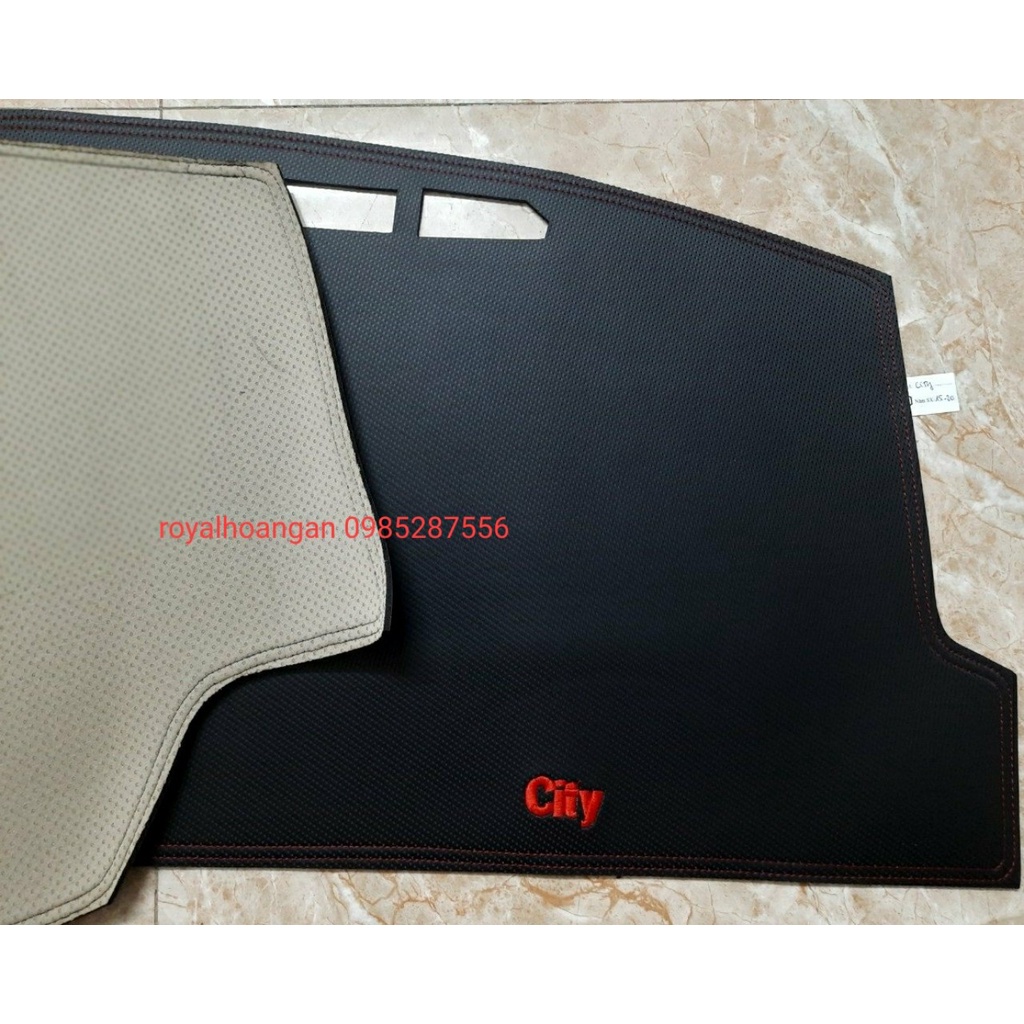 city,Thảm taplo honda city bằng nhung 3 lớp hoặc Da Cacbon 2015 -2022