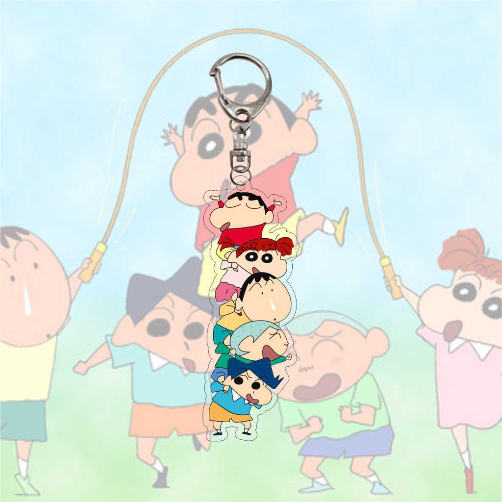 Móc khóa bằng acrylic hình nhân vật hoạt hình shin-chan dễ thương