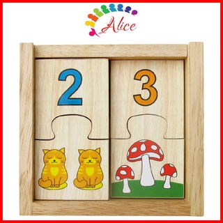 Bộ học đếm số bằng gỗ - Đồ chơi thông minh Winwintoys cho bé