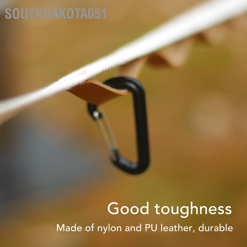 Southdakota051 Lều cắm trại ngoài trời Dây phơi quần áo Điều chỉnh độ dài buộc có móc Túi đựng để câu cá Đi du lịch dã ngoại bộ
