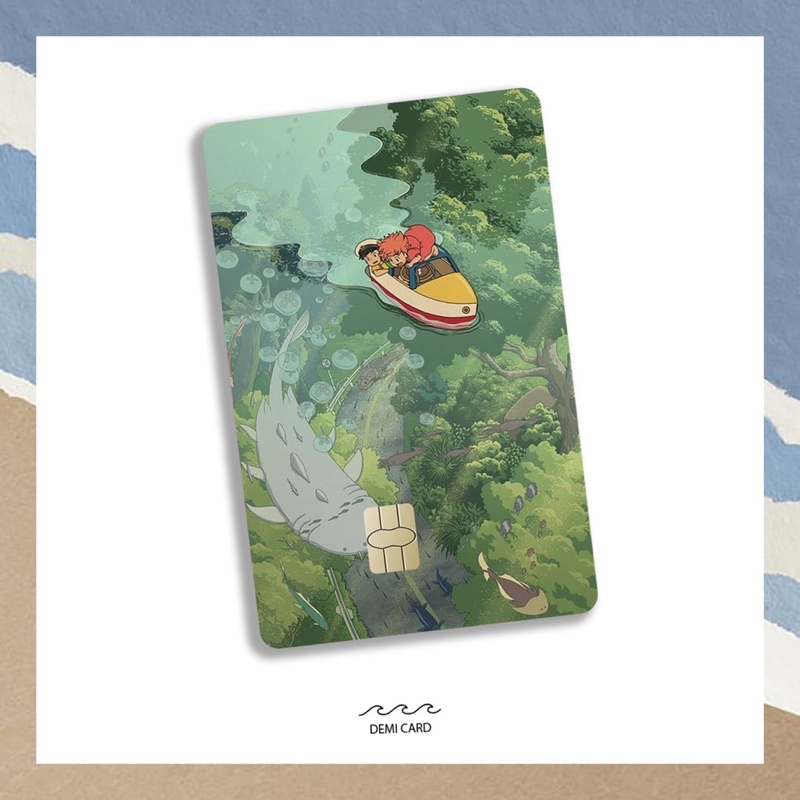 Ponyo anime card - Miếng dán thẻ atm in hình anime
