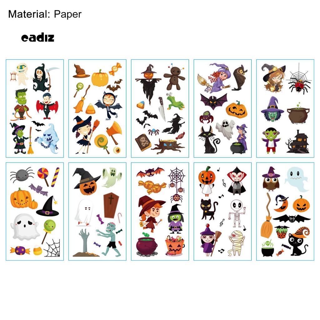 Hình Xăm Dán Tạm Thời Chống Thấm Mồ Hôi Phong Cách Halloween