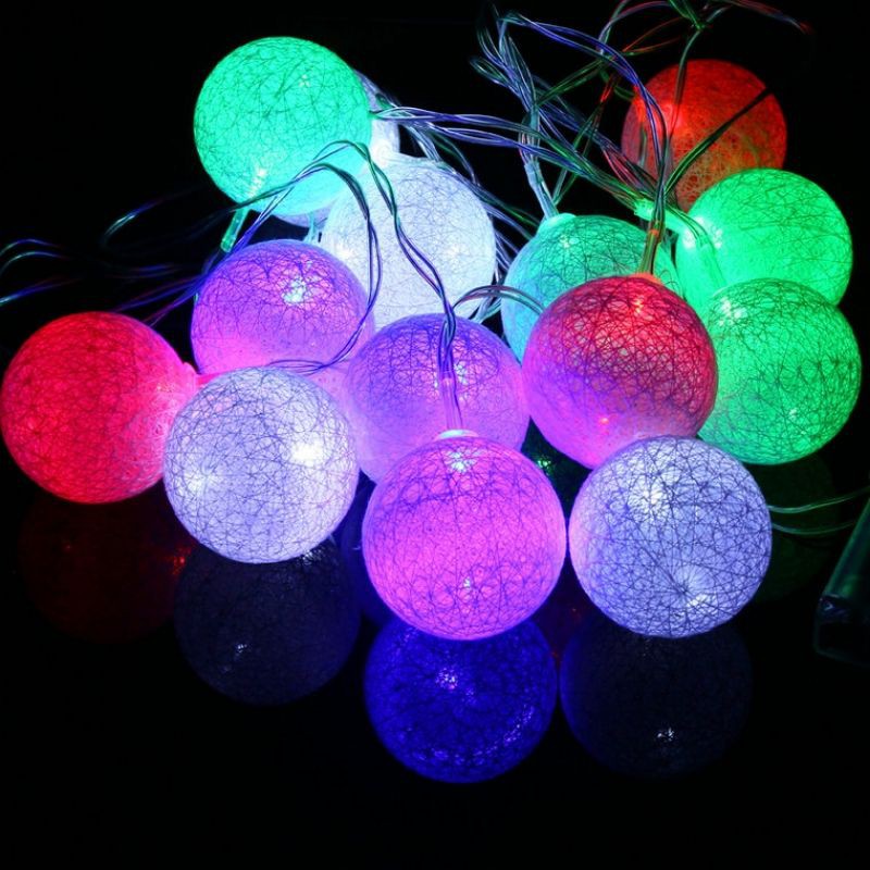 Đèn Nháy Cầu Mây Nhiều Màu Đèn Nháy Trang Trí