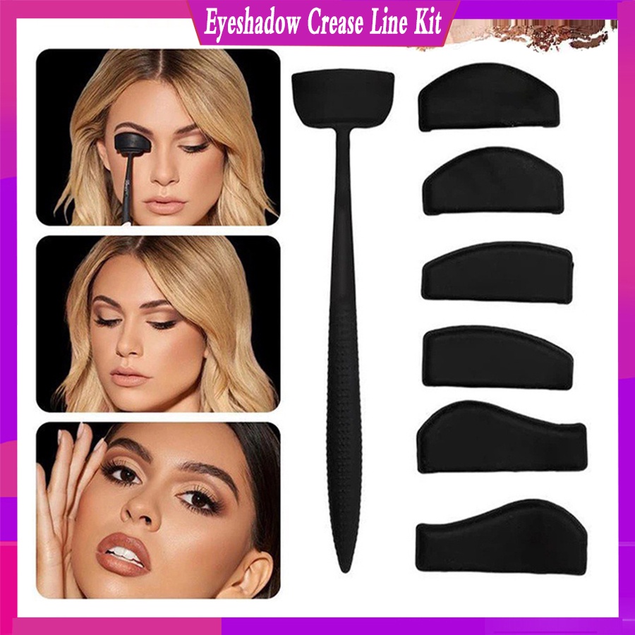 Bộ Dụng Cụ Hỗ Trợ Trang Điểm Mắt 6 Trong 1 Bằng Silicone Tiện Lợi Dành Cho Nữ