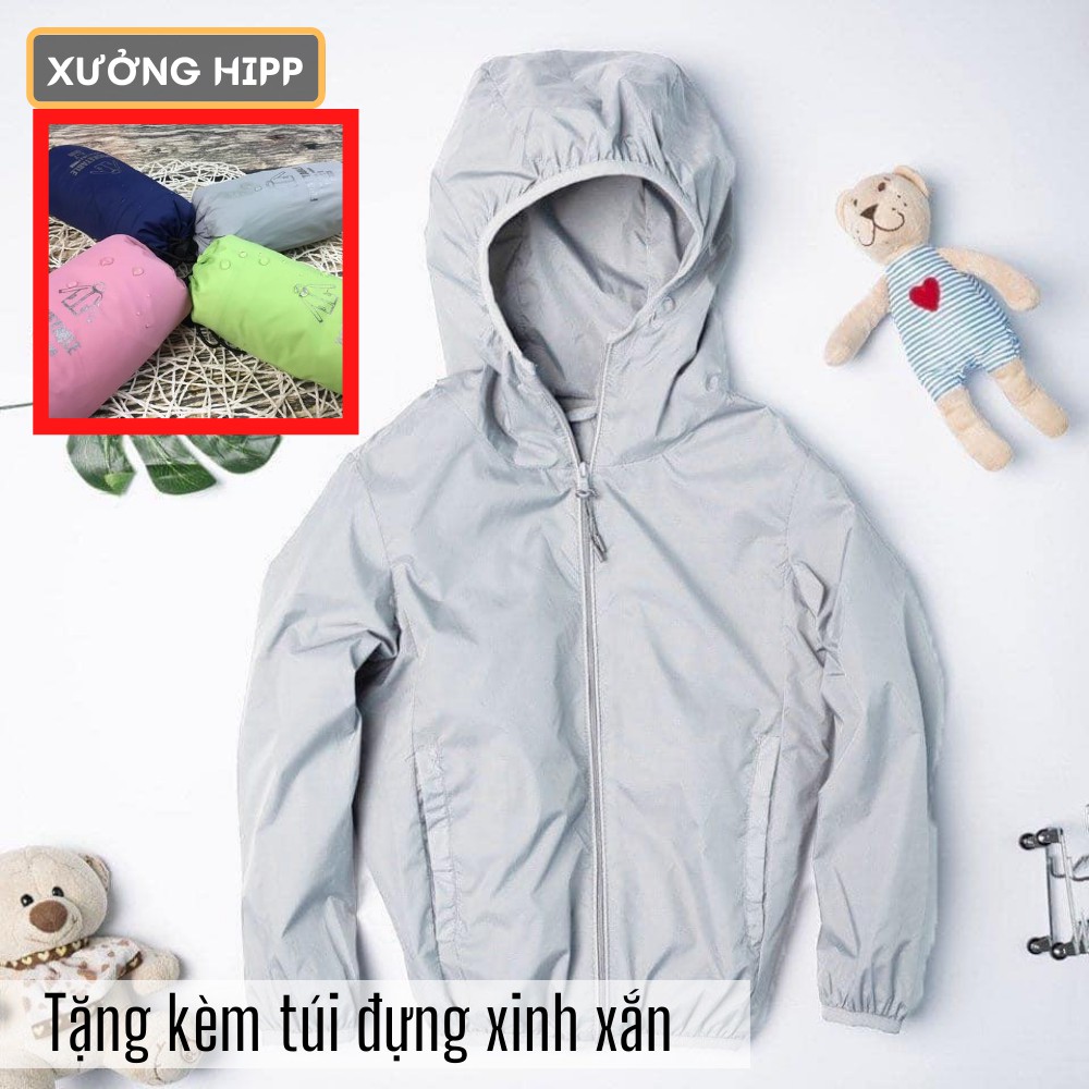 Áo khoác gió cho bé trai bé gái, chất vải công nghệ Nano chống nước cản gió ấm áp