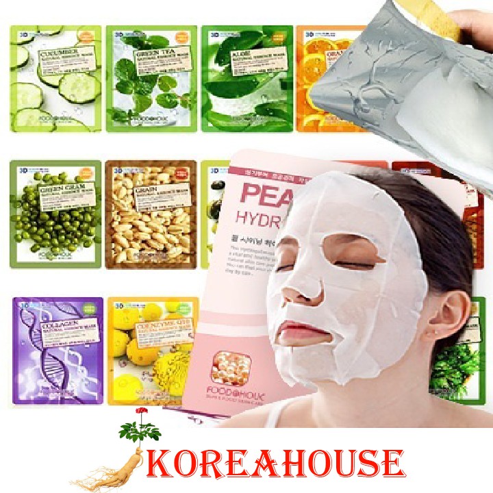 Mặt nạ giấy dưỡng chất thiên nhiên chống lão hóa da 3D Foodaholic - HONGS BEAUTY