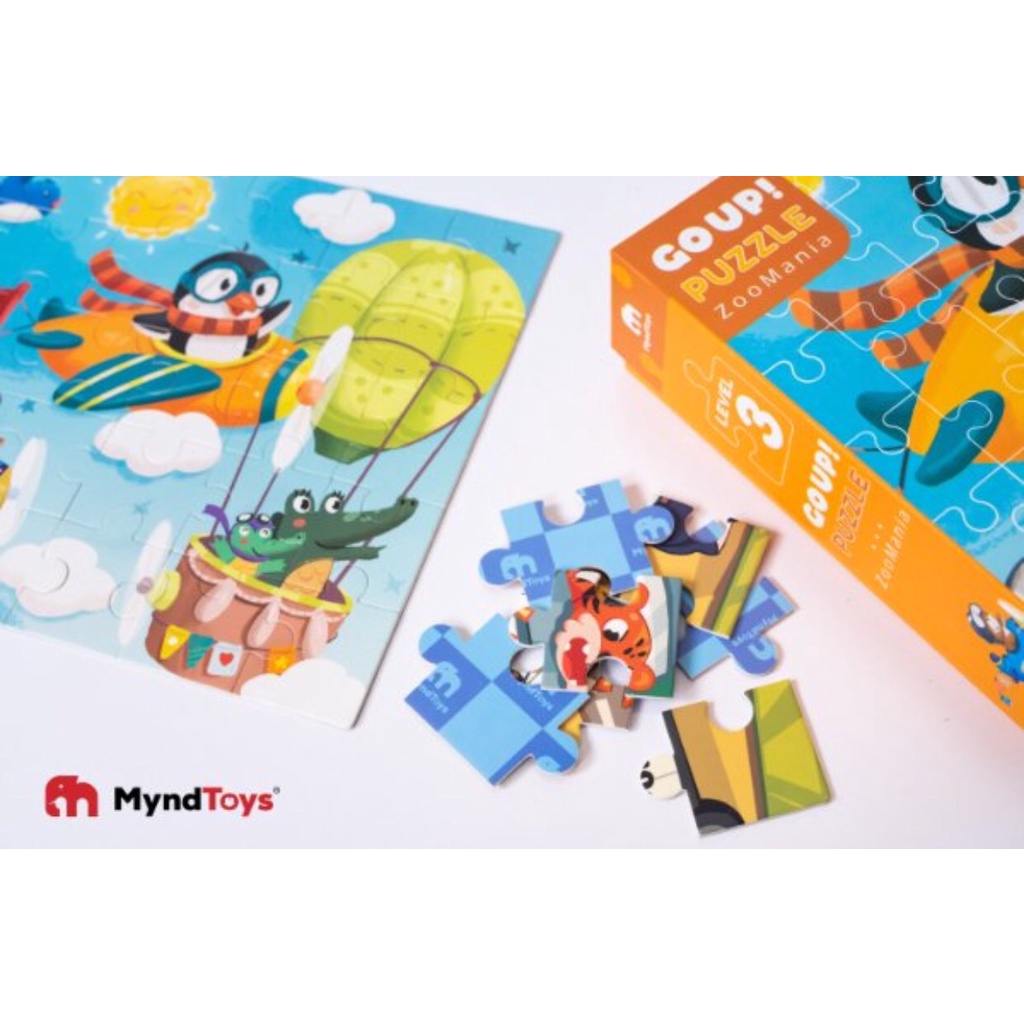 Đồ Chơi Xếp Hình MyndToys - GO UP! Puzzle - Level 3 (Cho Bé Từ 3 Tuổi - Nhiều Chủ Đề)