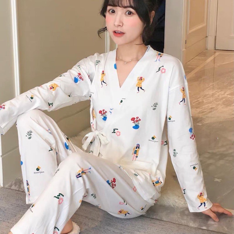 Áo Kimono Chất Liệu Cotton Dày Dặn Phong Cách Hàn Quốc