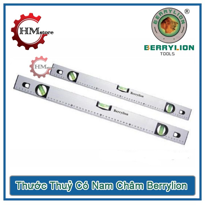 Thước thủy nivo Berrylion có hít , kích thước 30cm 40cm 50cm 60cm 80cm - Thước đo cân bằng, thước nivo
