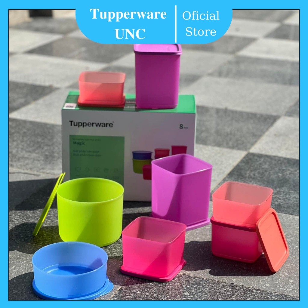 Bộ hộp Bảo quản thực phẩm Tupperware Magic 8 hộp