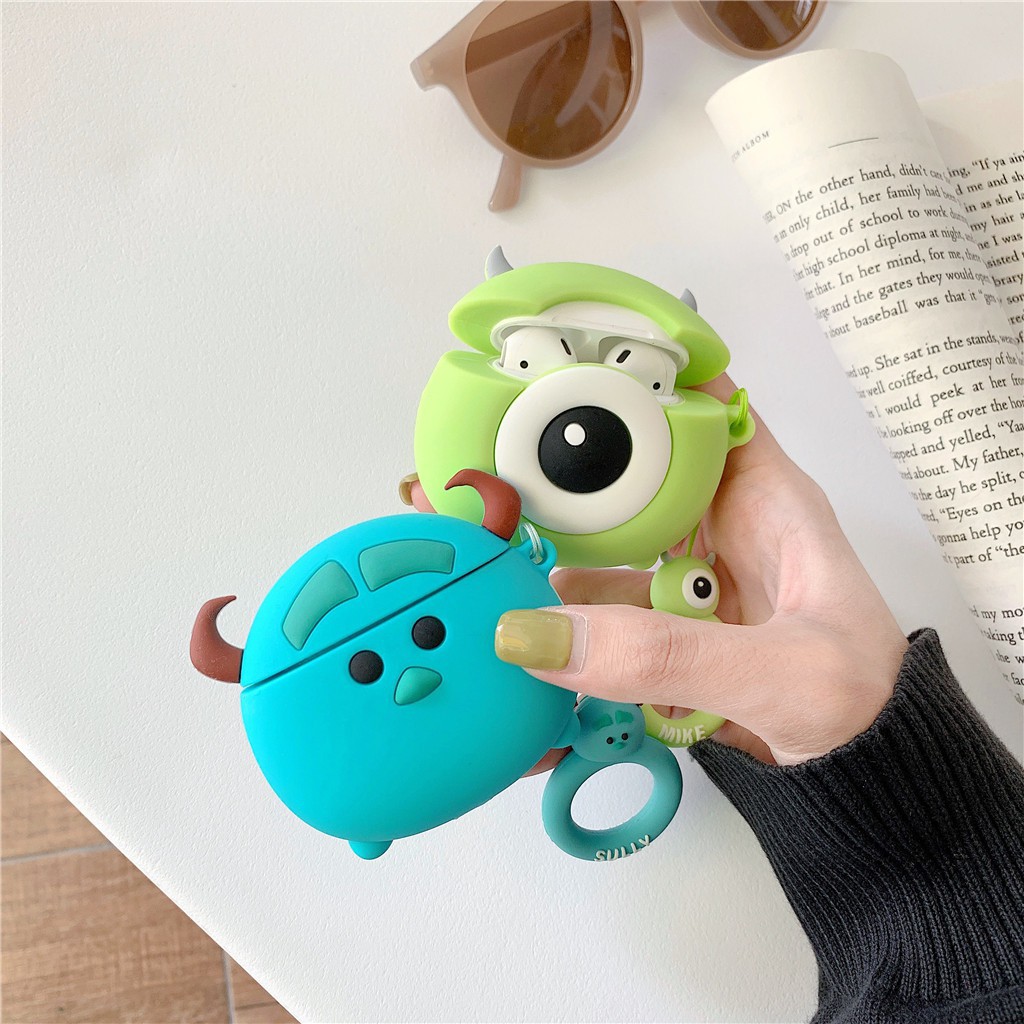Vỏ silicon hình hoạt họa bảo vệ hộp đựng tai nghe không dây Airpods