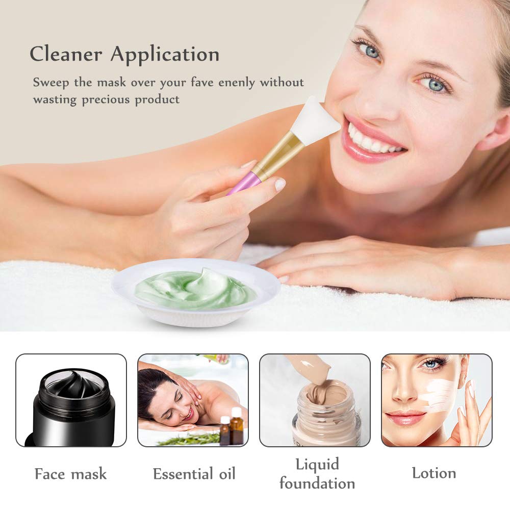 Cọ silicon mềm dẻo dùng để trộn mặt nạ tự làm thiết kế thon gọn