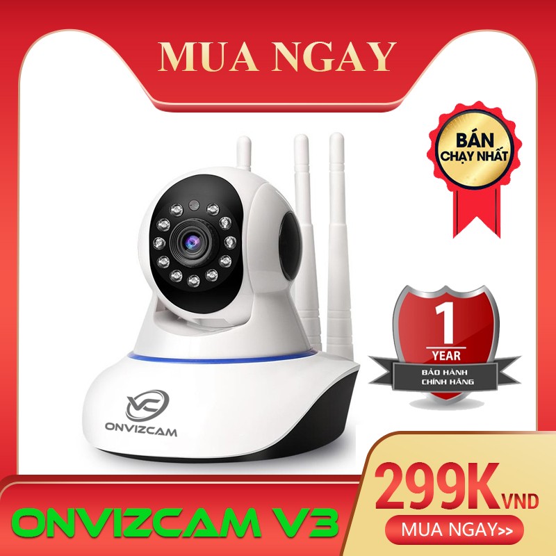Camera giám sát không dây  ONVIZCAM V3 xoay theo chuyển động nâng cấp từ YOOSEE Full HD 1080P