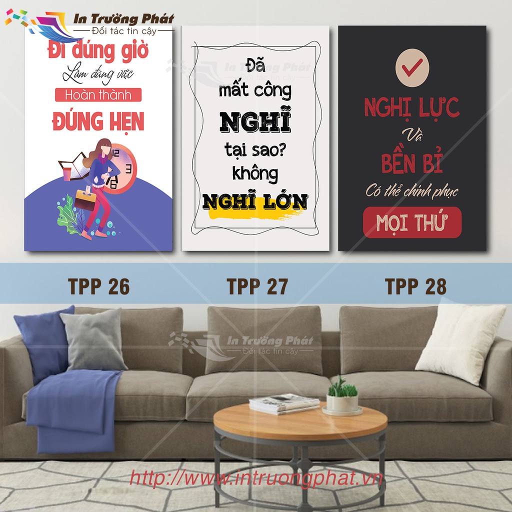 Bộ tranh canvas treo tường tạo động lực, tranh canvas slogan hay trang trí văn phòng