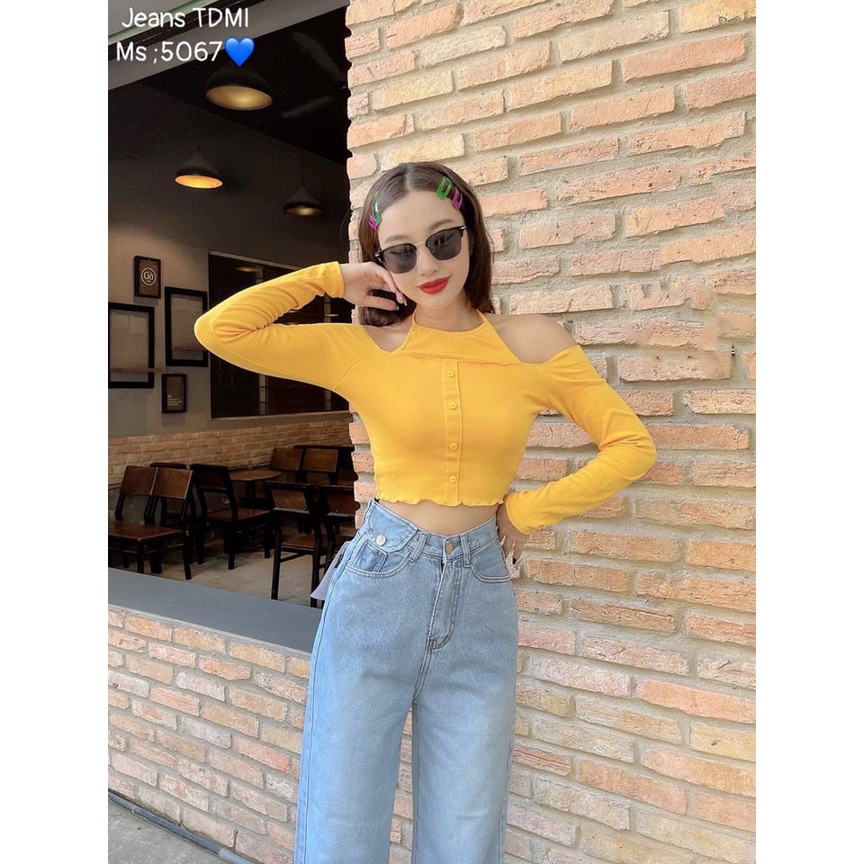 [ PHÂN TRẦN ] QUẦN JEANS ỐNG RỘNG NỮ LƯNG CAO TÚI NẮP LƯNG MÀU XANH ĐẬM FORM DÀI RỘNG CAO CẤP HADI SIÊU PHONG CÁCH