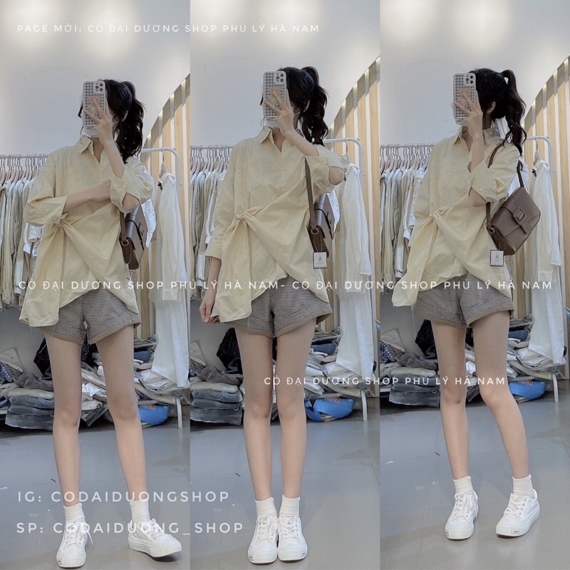 Sơ mi tay lỡ gài vạt 1153