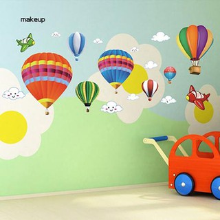 Miếng dán tường hình khinh khí cầu hoạt hình xinh xắn