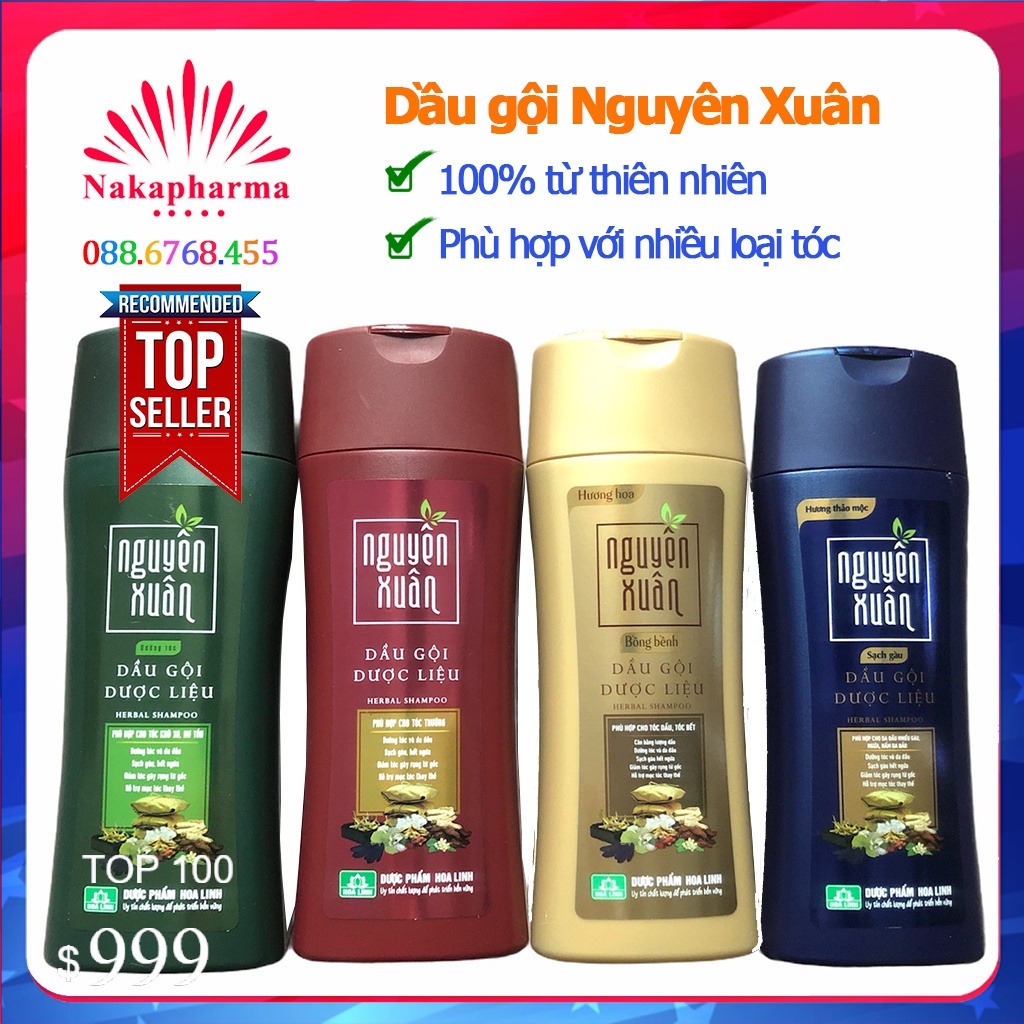 Dầu gội dược liệu Nguyên Xuân - Giúp giảm rụng tóc, da đầu nhiều gàu, tóc hư tổn, gãy ngọn