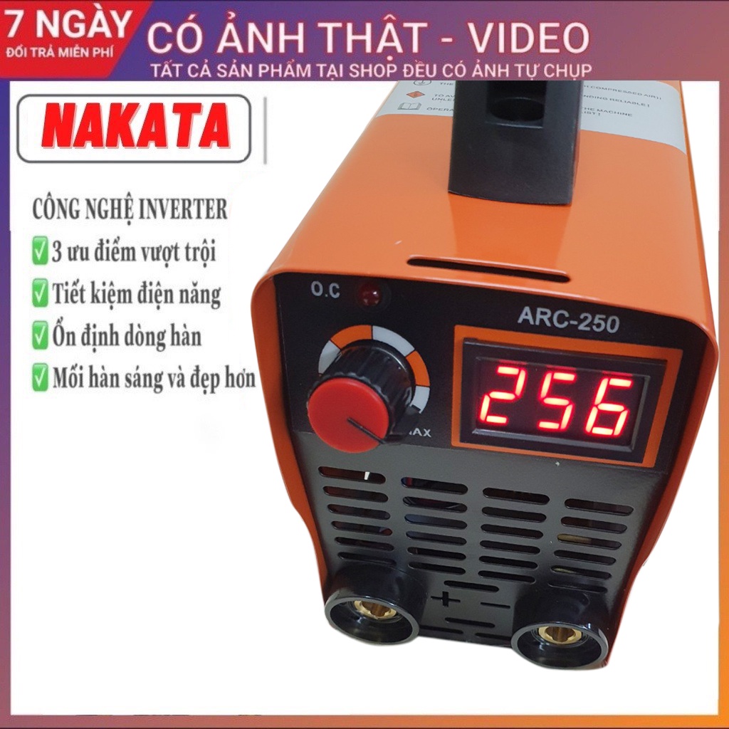 Máy Hàn NAKATA 250A Gọn Nhẹ Hàn Tốt Que 3,2 Ly,Máy Hàn Mini