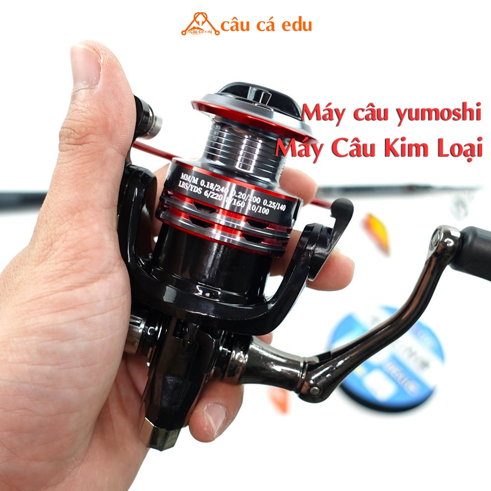 Bộ Cần Câu Lure Rút Gọn Máy Đứng Bạo Lực Kéo Cá khỏe Combo 76 Cần Cacbon - Câu Cá E Du