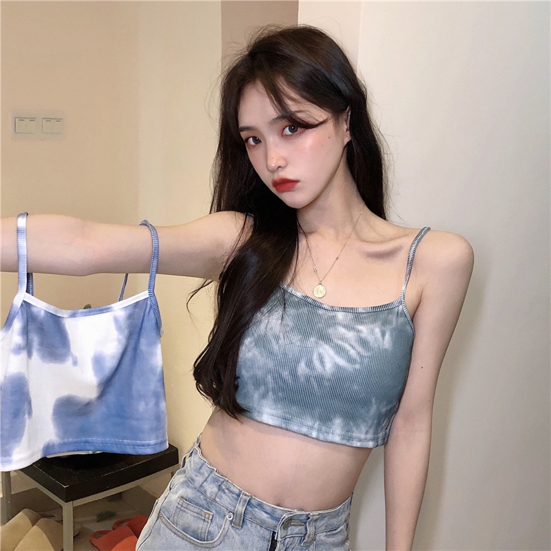 SUXI Áo Kiểu Trễ Vai Màu Nhuộm Thời Trang Mùa Hè Quyến Rũ Cho Nữ