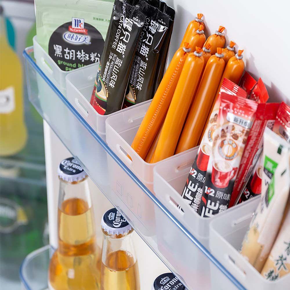 YIYU 1 Hộp Đựng Gia Vị Bằng Nhựa Trong Suốt Tiết Kiệm Không Gian Cho Tủ Lạnh